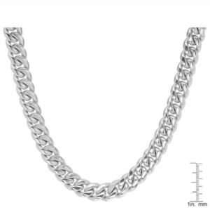 NWT mens SteelTime Miami Cuban Link chain